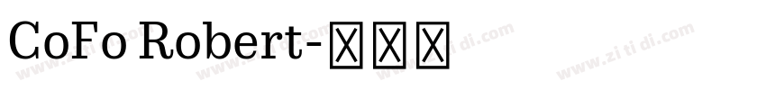 CoFo Robert字体转换